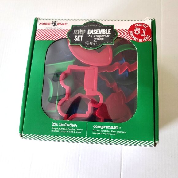 Nordic Ware Other - Nordic Ware 51 Pc Set Cookie Cutter Plastic Shapes Symbols Holiday Theme Animals